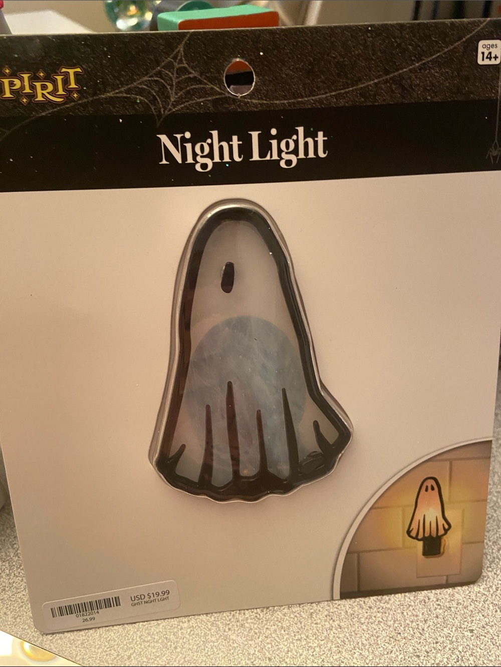 Spirit Ghost Night Light - White and Black Trim